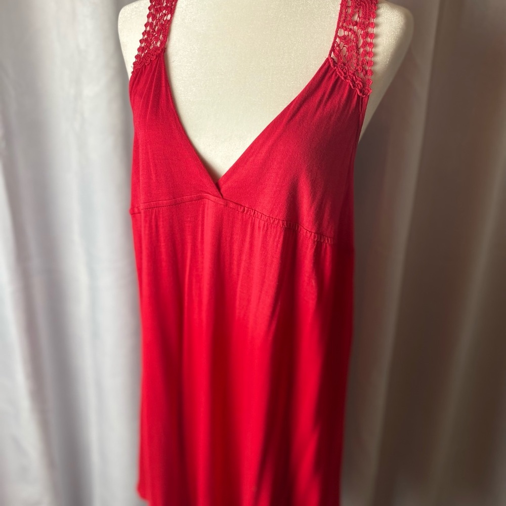 MIUSE red cotton dress.